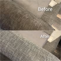 Sofa before and after cleaning